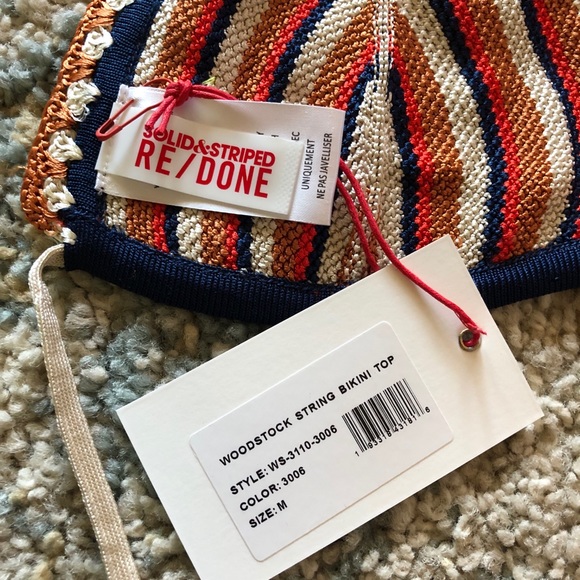 Re/done Woodstock crochet string bikini top - Picture 3 of 5